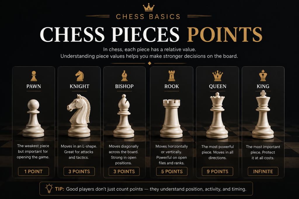 chess pieces point