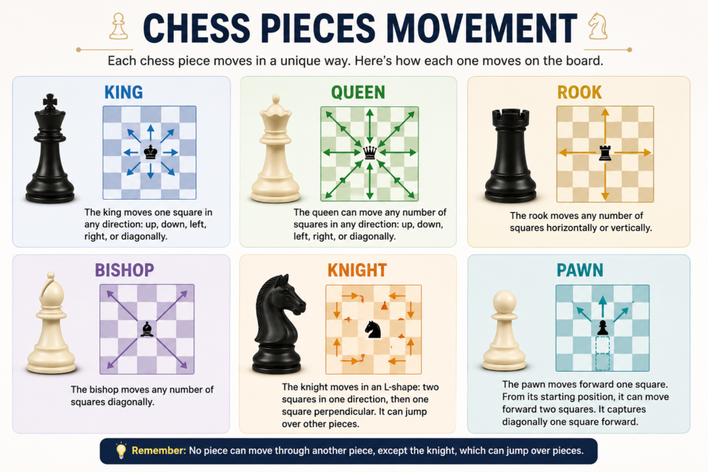 chess pieces movement