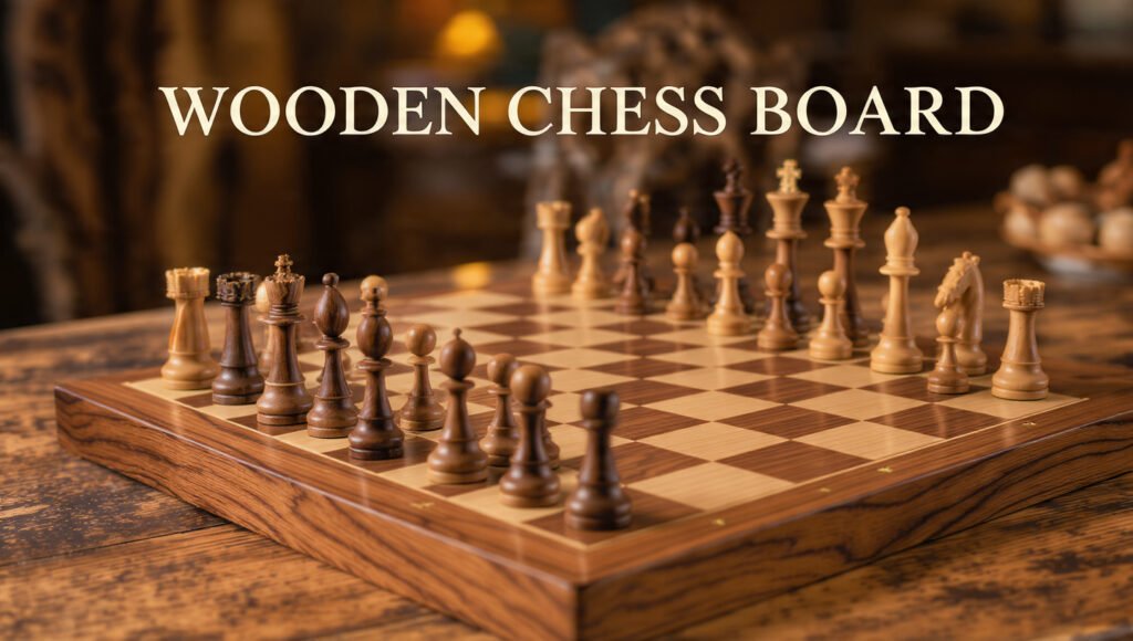 wooden chess board